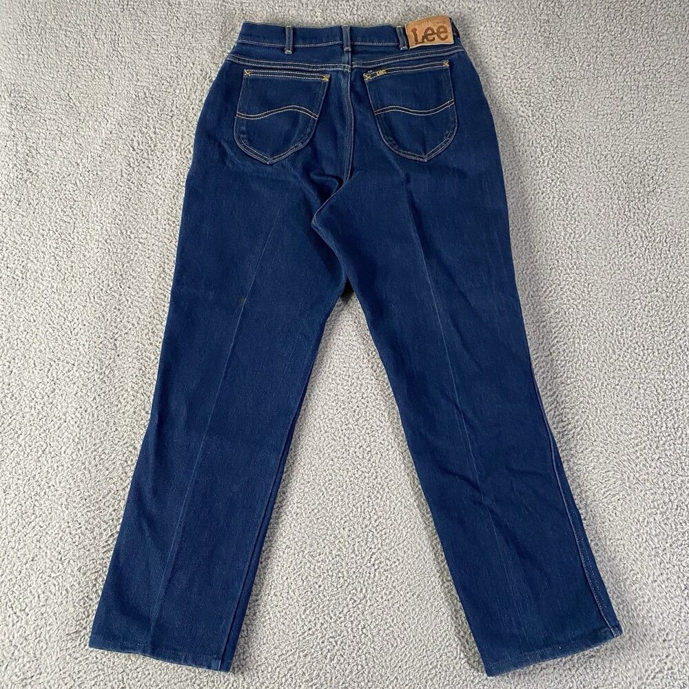 Vintage Lee Riders Jeans Mens 30x29 Blue Polyester Blend USA Union Made (Tag 32) - Picture 7 of 16